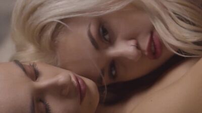 Petite teen Gloria Sol cuddles with sexy big ass lesbian MILF Demi Fray