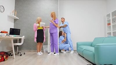 Bigass and bigboobs nurse fucked by deepthroated colleague