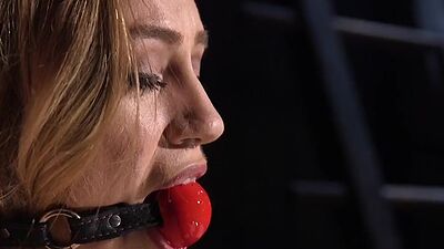 Submissive 19yo in bondage dominated by BDSM perverted male