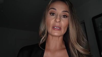 Stepmoms shaved pussy is all slicked up for her stepson