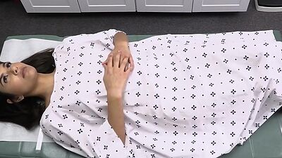 Brunette teen seduces her doctor to fuck her wet tight pussy