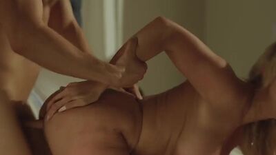 Heavy breasted MILF in lingerie licked and fucked by hubby