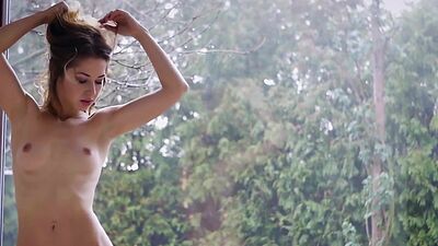 Small tits model exposed stunning ass and perfect body in sexy lingerie