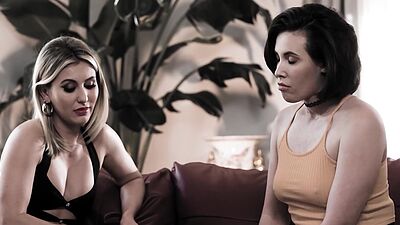 Big ass teen Paige Owens finger fucked horny brunette MILF Casey Calvert