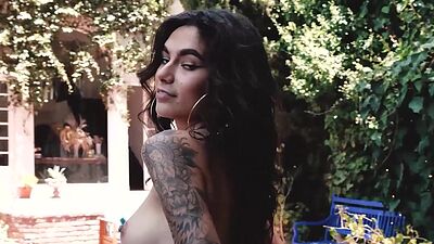 Big hairy bush MILF with a round ass Shannon Hades shows it all for Playboy