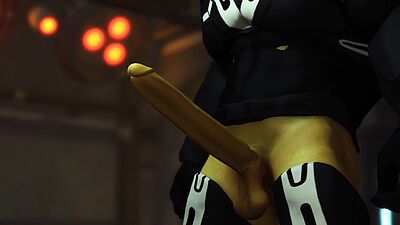 Alien sex in a starship. Female green alien gets fucked by a big monster 2