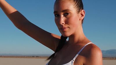 Hot teen Willa Prescott revealed perfect body in hot outdoor posing action