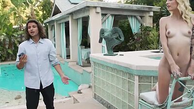 19yo smalltitted slutty blonde bitch fucked after blowjob