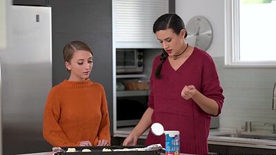 Stepmom Penny catches stepson fucking a can of raw dough