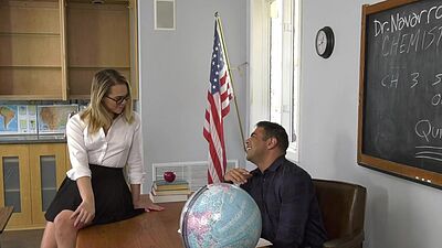 Oh my god teacher, you feel so big and so deep inside my tight ass