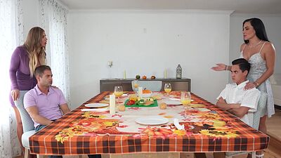 Lolly Dames and Sandy Love swapping stepsons and fucking them