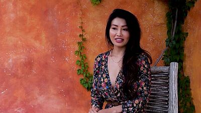 Big tits Asian teen showing perfect body during posing for the Playboy