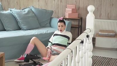 Cock riding smalltitted 19yo filled in moist pussy with dick