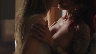 Nympho busty redhead tranny fucks female in doggystyle