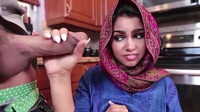 Big ass Ada just came to clean but guys cock awaits her and she sucked it