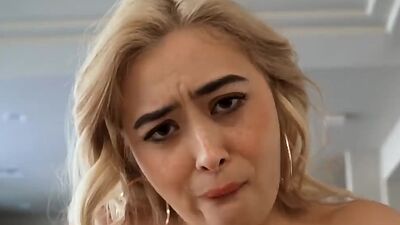 Huge oily knockers bouncing while getting cocked