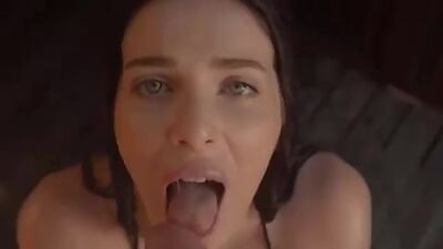 Wet Pussy Takes Cum inside Outdoor Reislin
