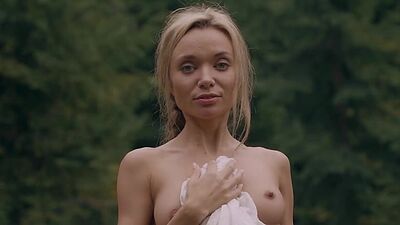 Petite blonde MILF Playboy model Zhenya Belaya showed perfect petite body