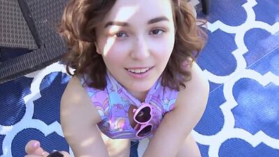 Teen earns discount on item using her pussy