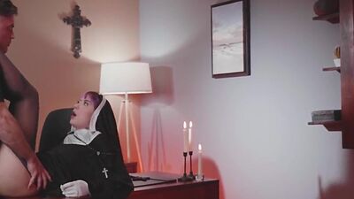 Tattooed anal nun in pantyhose assnailed by priest in office p15