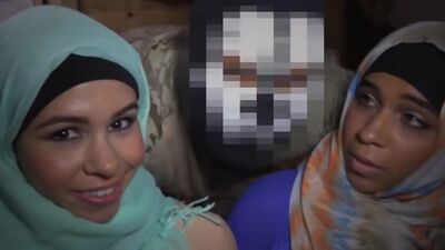 Two arab whores share an American soldiers cock