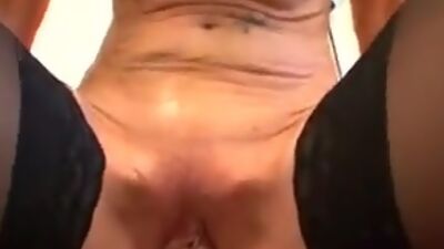 French mature Brigitte anal fucked in stockings