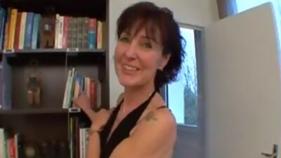 French mature Brigitte anal fucked in stockings