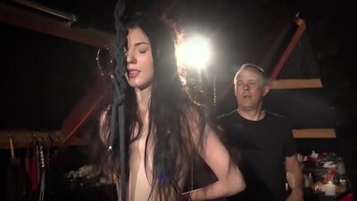 Bondage Teen in Hard BDSM punishment naughty behavior.