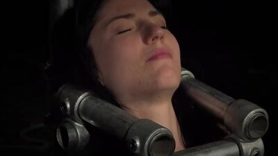 Bondage Teen in Hard BDSM punishment naughty behavior.