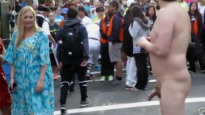 Blonde virgin takes a lusty look at the exhibitionist's penis