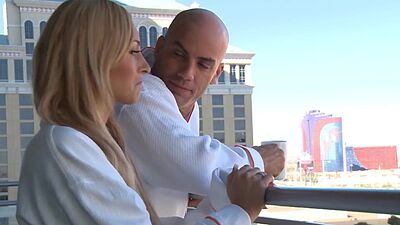 Nikki Seven and big tits Raven Bay massaged cocks with their sweet mouths