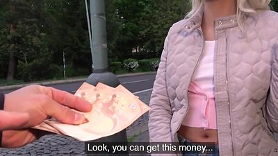 Reality babe public pussynailed outdoor 4 money in POV