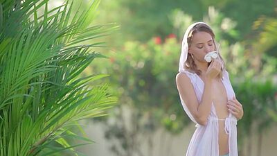 Small tits MILF Katya Clover shows her beautiful body during posing action