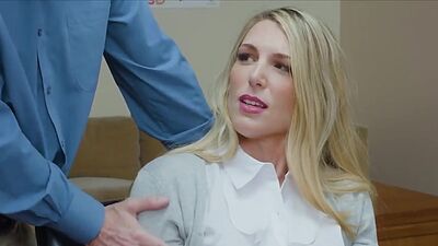 MILFs big racks bouncing on office desk while getting fucked