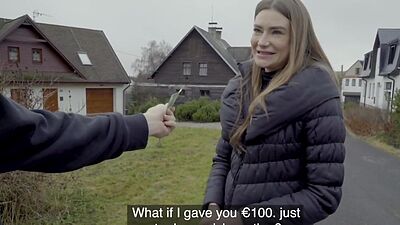 Cheap amateur babe sucks and rides POV stiff cock 4 cash