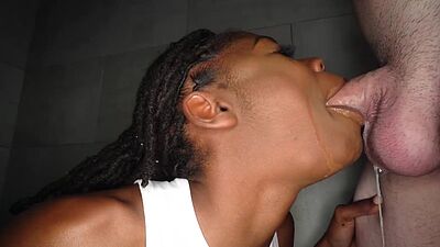 Sexy shower blowjob with sexy hot babe Hazel Grace