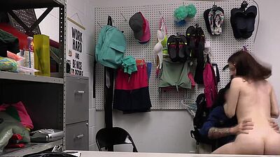 Shoplifter Ava Davis stripped and cavity searched by officer Billy