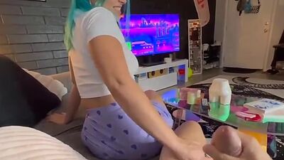 Playing just the Tip with my Girlfriends Hot Sister