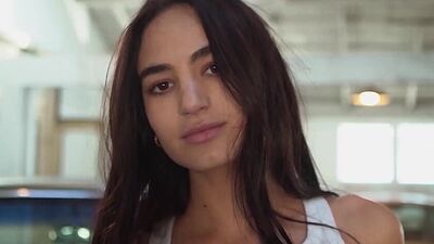 Hot small tits Latina teen showed perfect body during passion photo session
