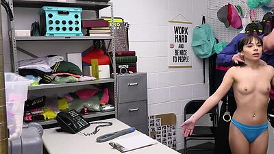 Teen Aria Valencia suck officer dick or she go to jail?