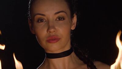 Teen Elilith Noir playing with fire and revealed her beautiful big ass