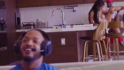 Hot pizza for Kira Noir and wet black pussy for big cock black delivery guy