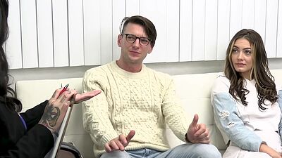 Lily Lane instructs JC and her stepdad to do some physical exercises