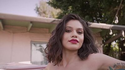 Big natural tits latina babe Natalie Del Real shows it all for Playboy