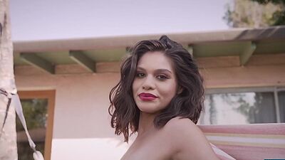 Big natural tits latina babe Natalie Del Real shows it all for Playboy