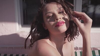 Big natural tits latina babe Natalie Del Real shows it all for Playboy