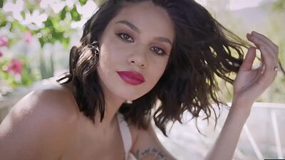 Big natural tits latina babe Natalie Del Real shows it all for Playboy