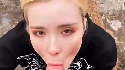 Stepsis Sucks Dick and Hard Pussy Fuck in the Forest Sweetie Fox