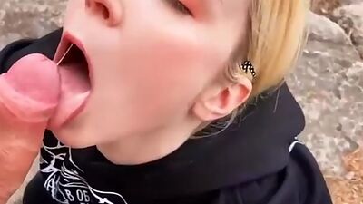 Stepsis Sucks Dick and Hard Pussy Fuck in the Forest Sweetie Fox