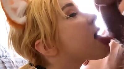 Tender Stepsister Hard Facefuck Closeup Cum in Mouth Sweetie Fox